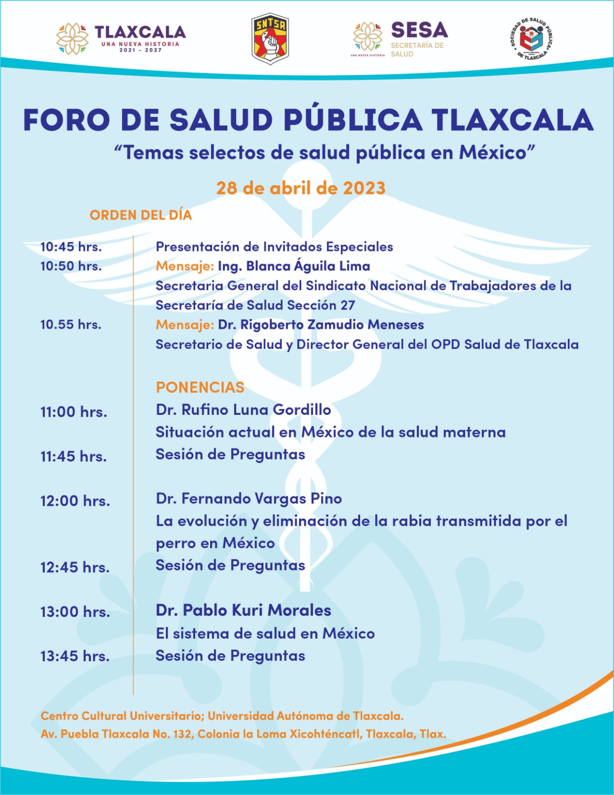 Anuncian Primer Foro de Salud Pública en Tlaxcala